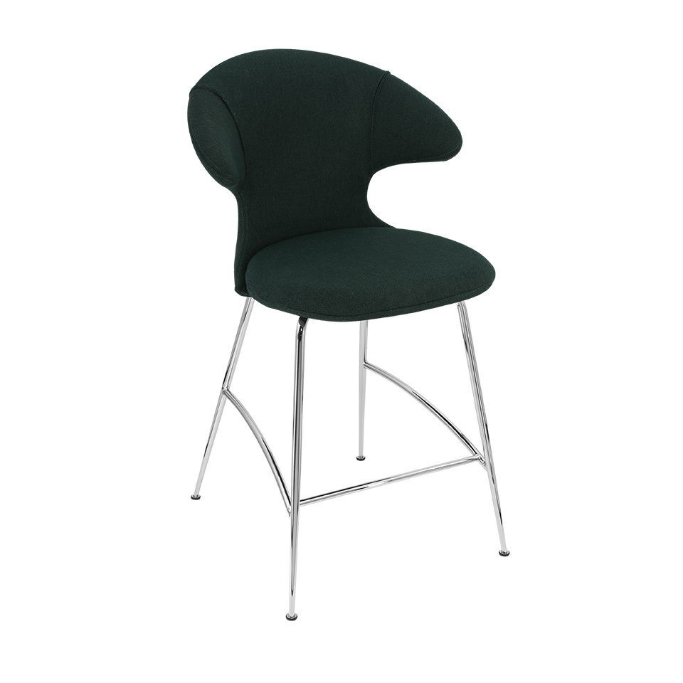 UMAGE Time Flies Counter Stool, Chrome Legs