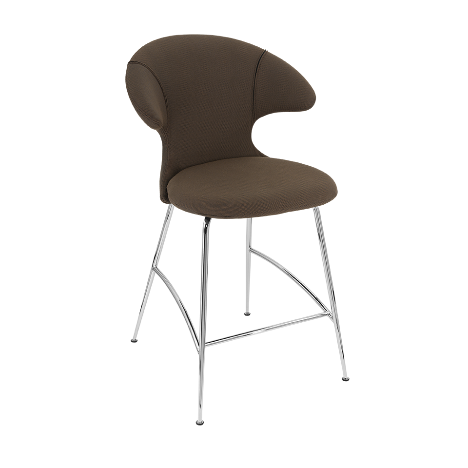 UMAGE Time Flies Counter Stool, Chrome Legs