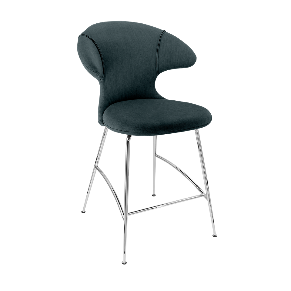 UMAGE Time Flies Counter Stool, Chrome Legs