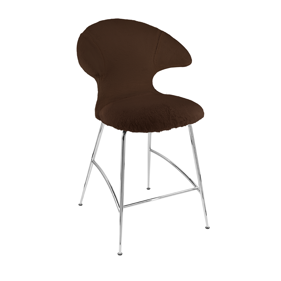 UMAGE Time Flies Counter Stool, Chrome Legs