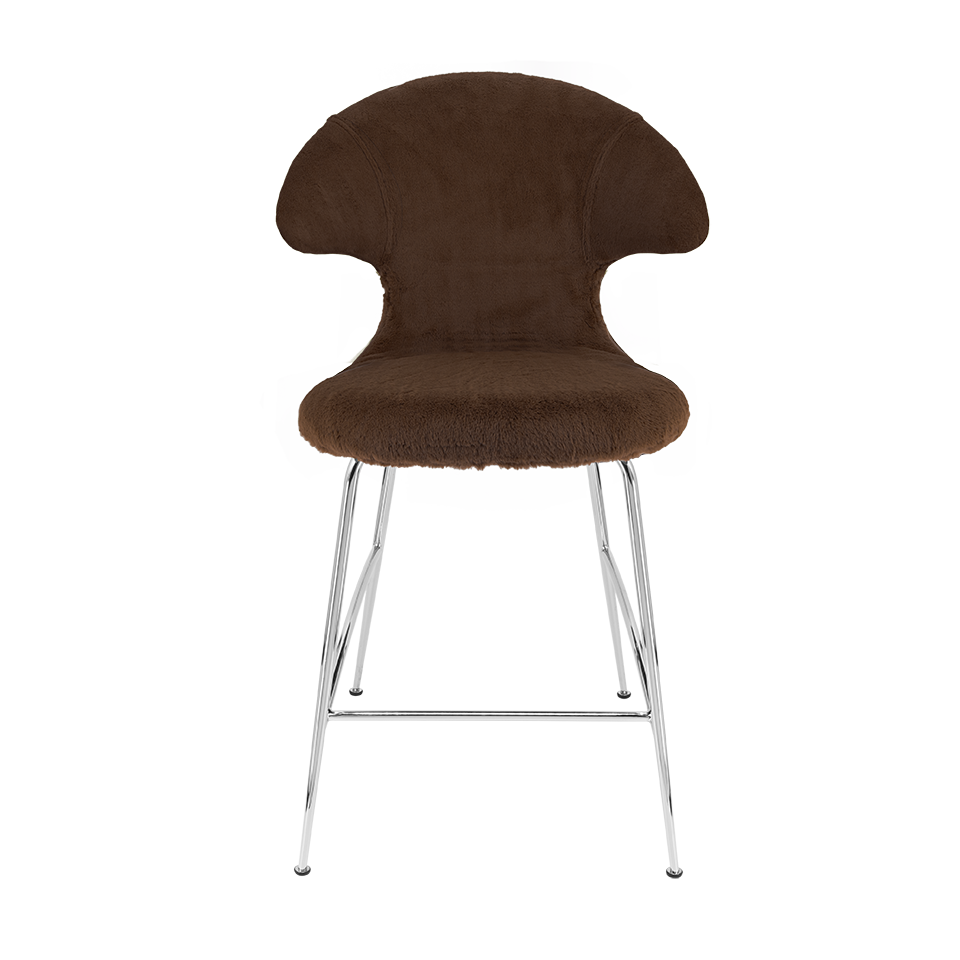 UMAGE Time Flies Counter Stool, Chrome Legs