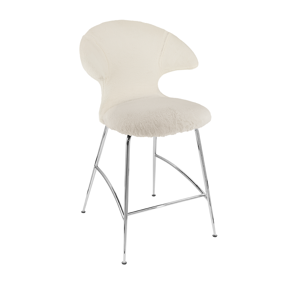 UMAGE Time Flies Counter Stool, Chrome Legs
