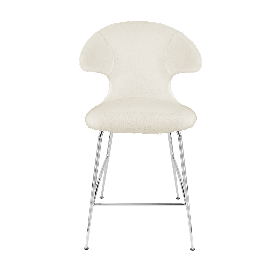 UMAGE Time Flies Counter Stool, Chrome Legs