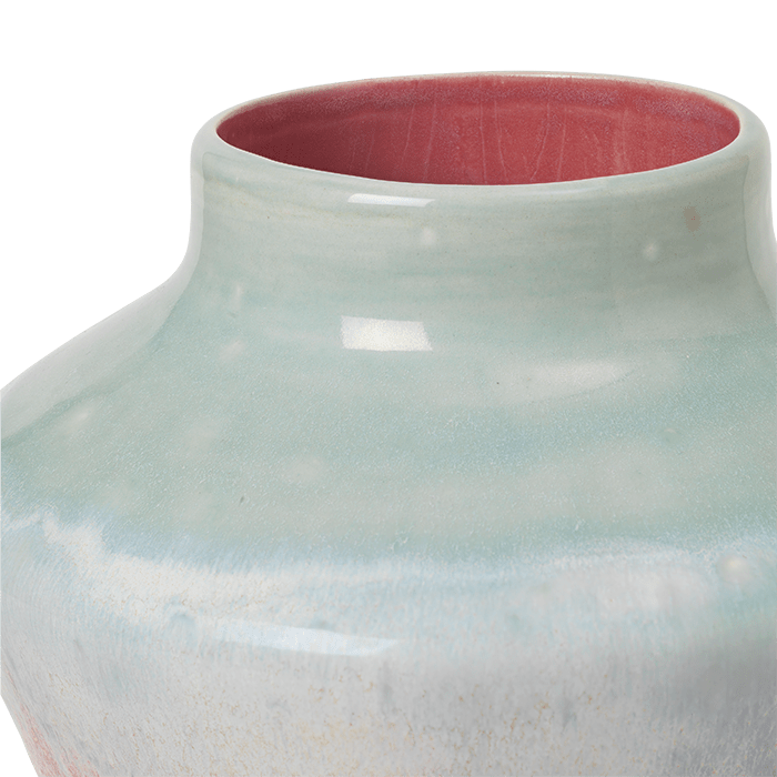 Kähler Poppery Vase, Mint/Pink, H: 8.1&