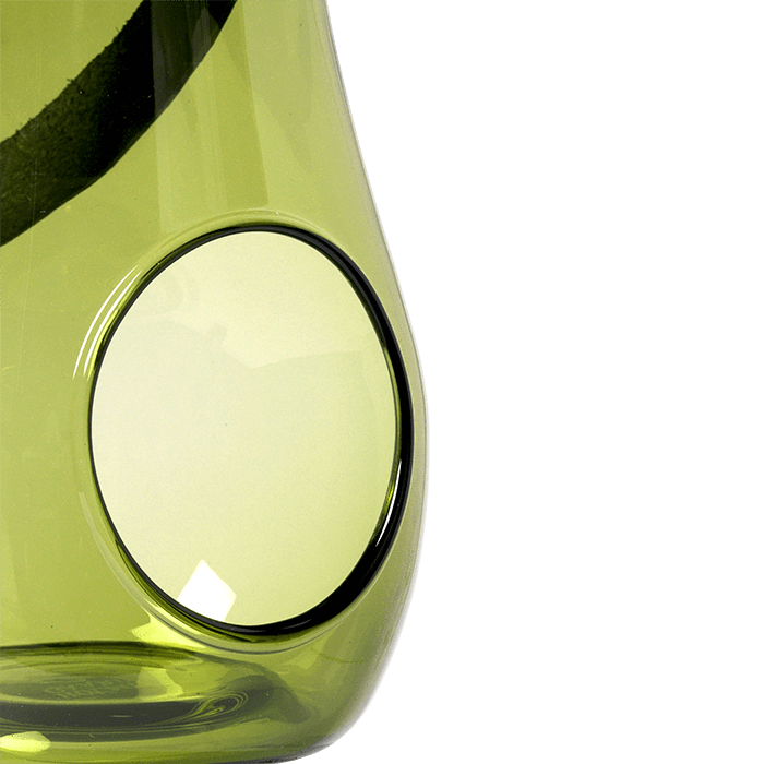 Holmegaard Design With Light Lantern, Olive Green, H: 6.5"