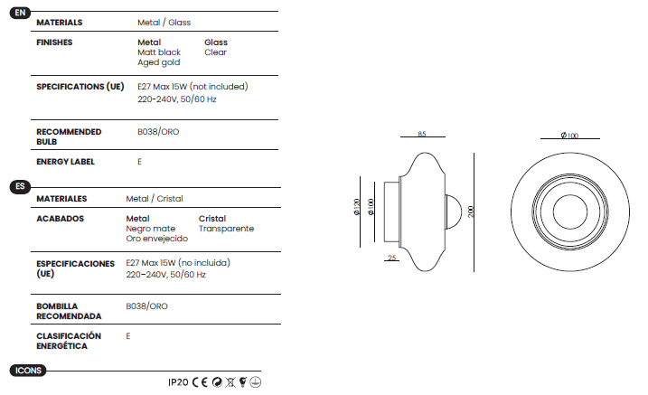 Vitree Wall Lamp