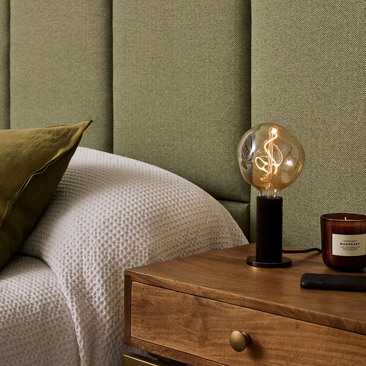 Knuckle Table Lamp in Blackened Oak + Voronoi I