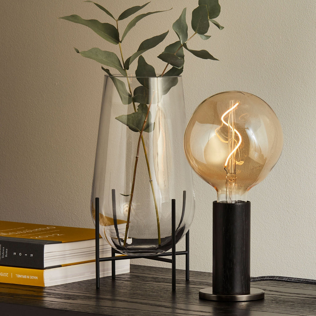 Knuckle Table Lamp in Blackened Oak + Voronoi I - Set of 2