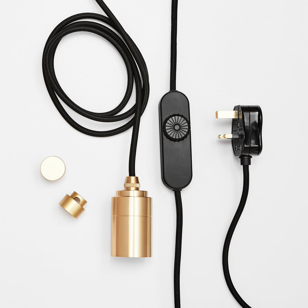 Voronoi I Plug-In Pendant in Brass