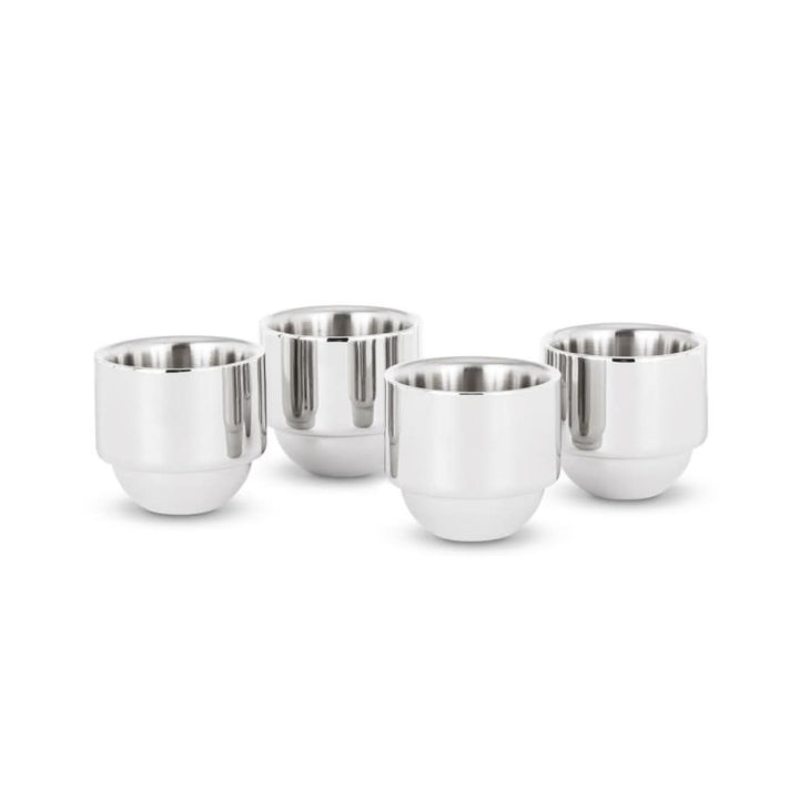 Brew Stainless Steel Espresso Cups (Set of 4) by Tom Dixon - Bayte