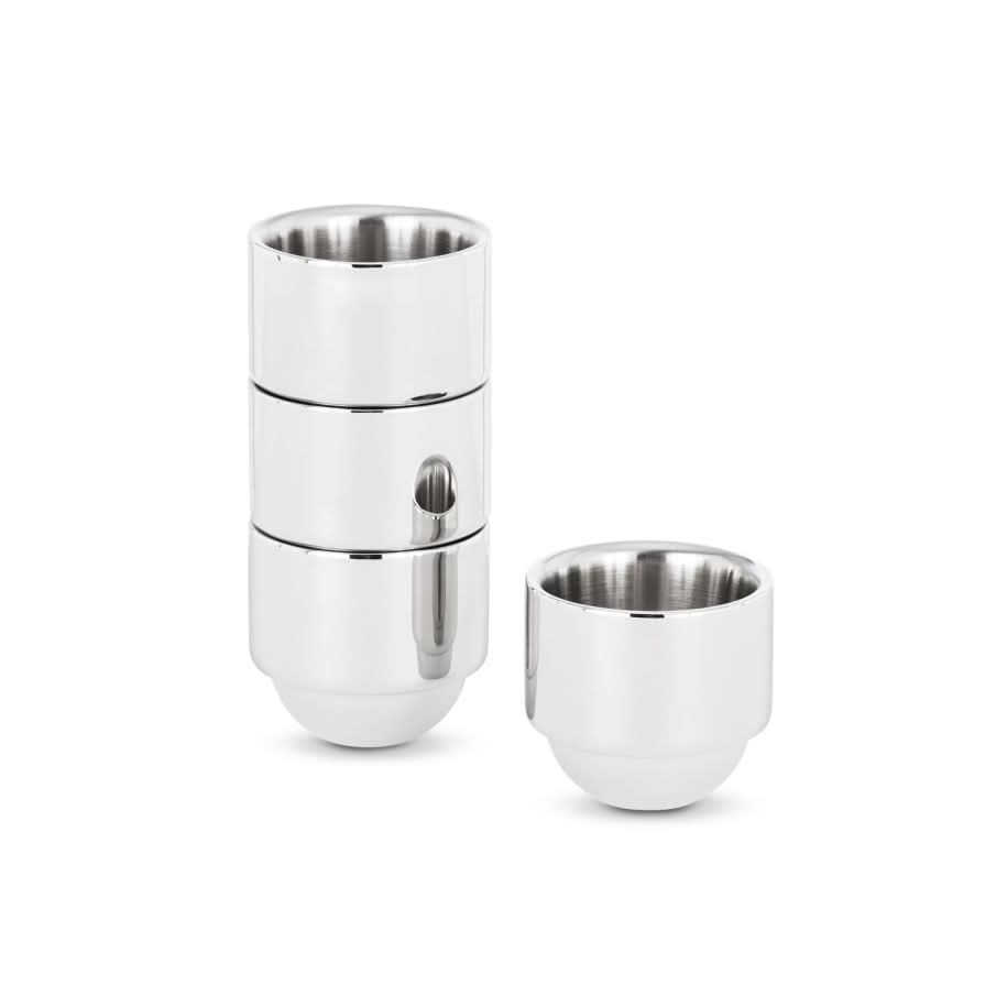 Brew Stainless Steel Espresso Cups (Set of 4) by Tom Dixon - Bayte
