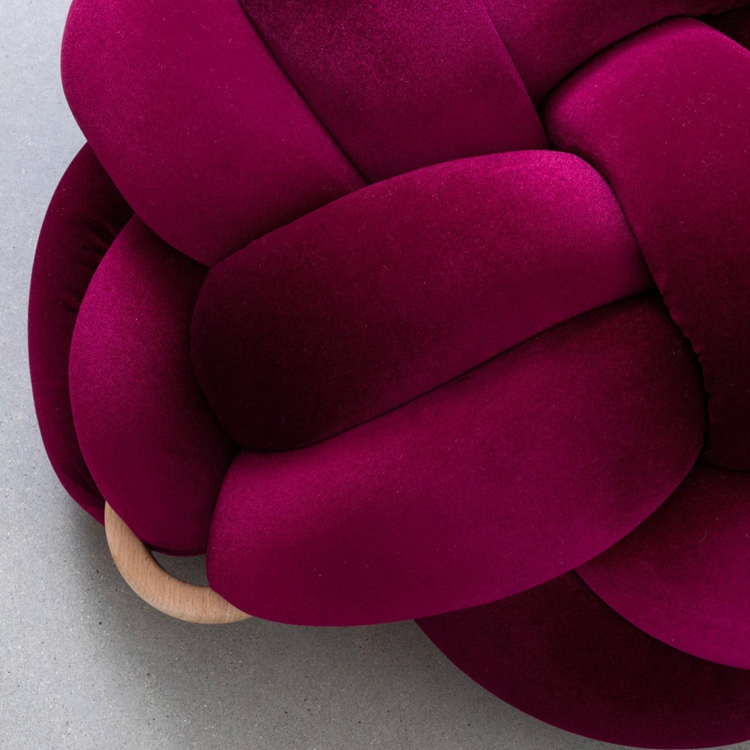 Knot Ottoman Burgundy Large