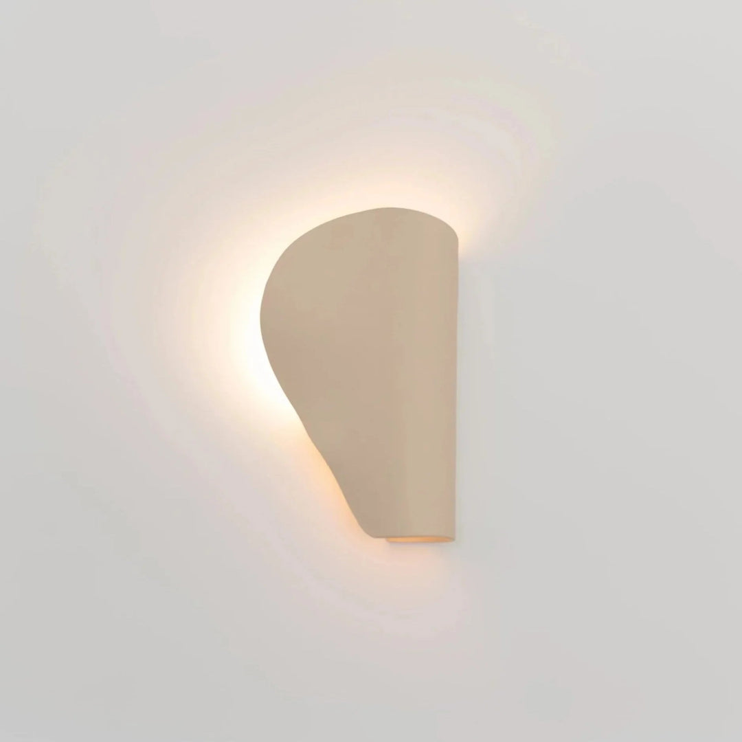 Folding &amp; Unfolding Ceramic Wall Sconce - White