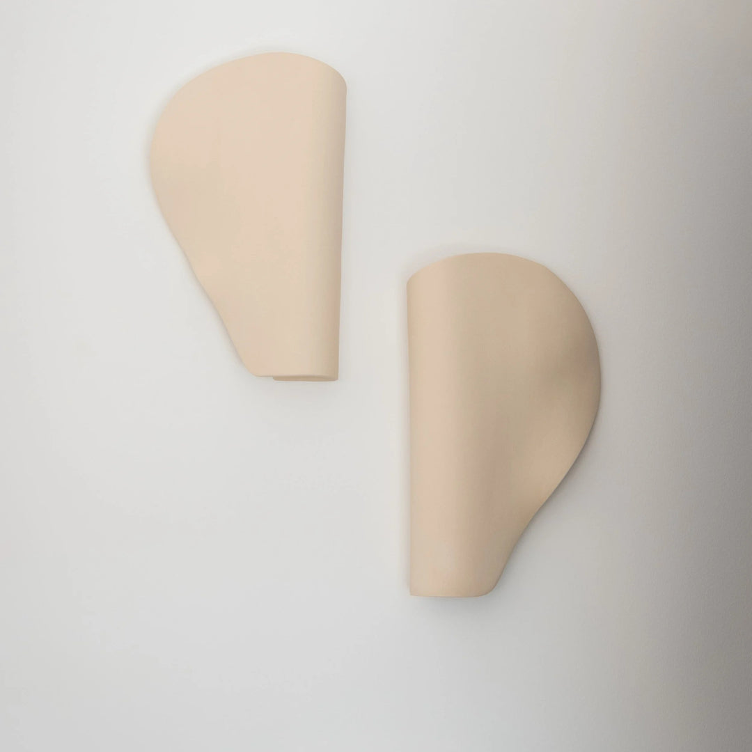 Folding &amp; Unfolding Ceramic Wall Sconce - pair