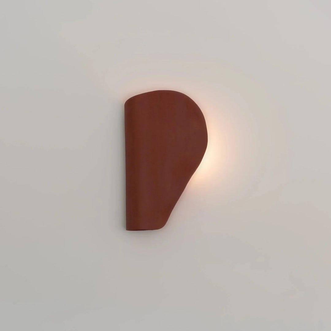 Folding &amp; Unfolding Ceramic Wall Sconce - Crimson