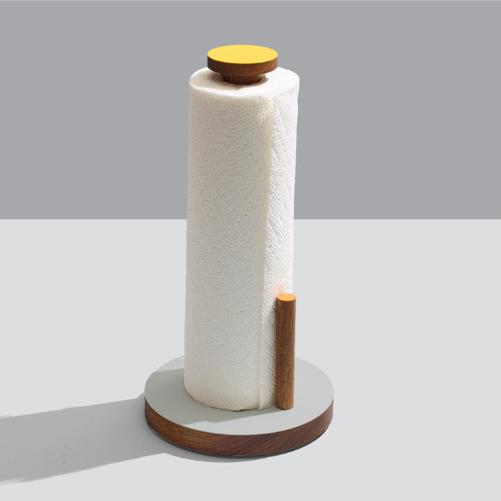 The Paper Towel Keeper - Walnut/Orange