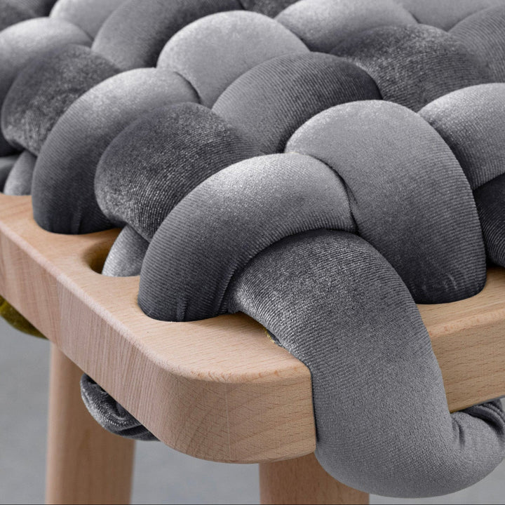 Velvet Woven Bench Sterling Grey