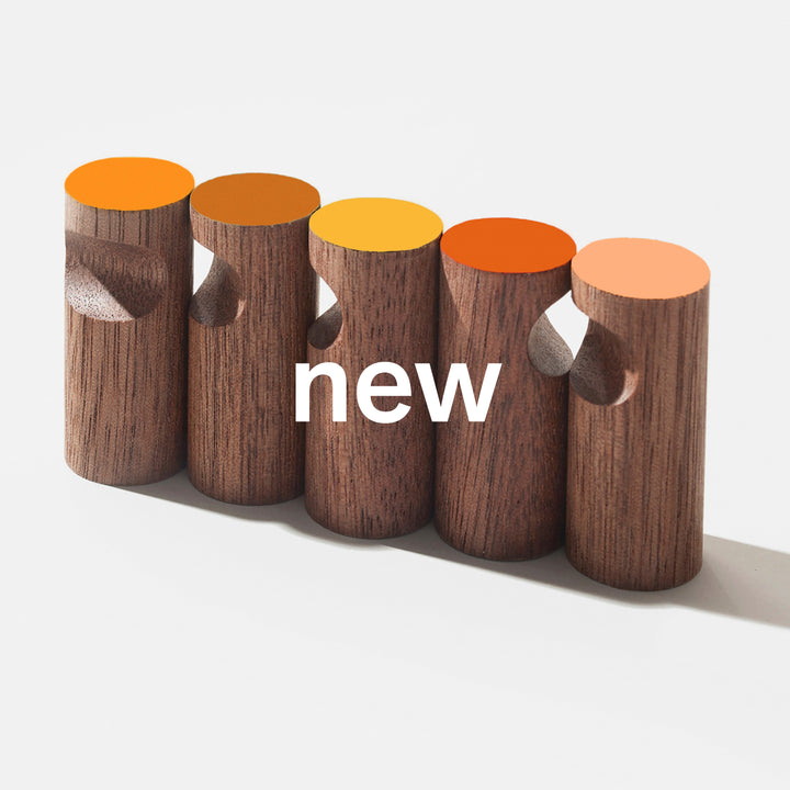 Set of 5 Magnetic Hooks - Oranges