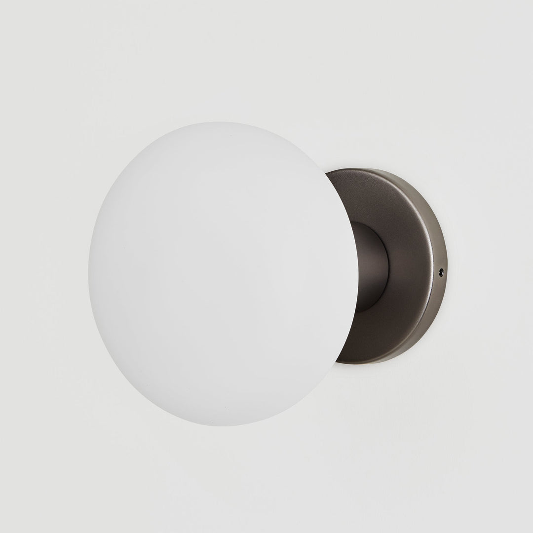 Lochan Wall Light in Graphite + Oval Dim to Warm