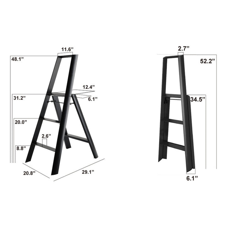 Lucano Step Ladder 3-Step RED