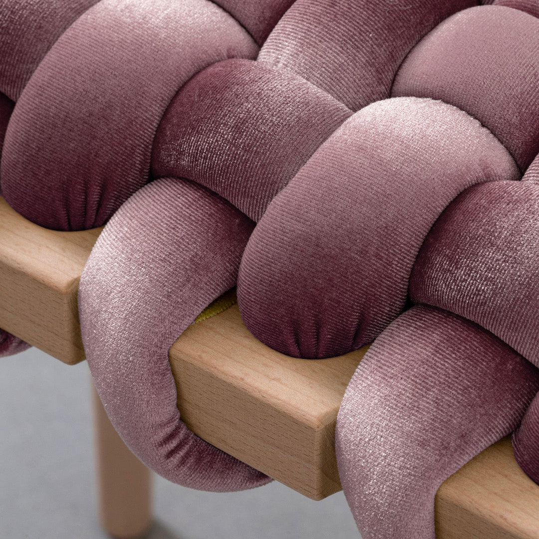 Velvet Woven Bench Mauve