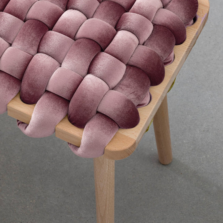 Velvet Woven Bench Mauve