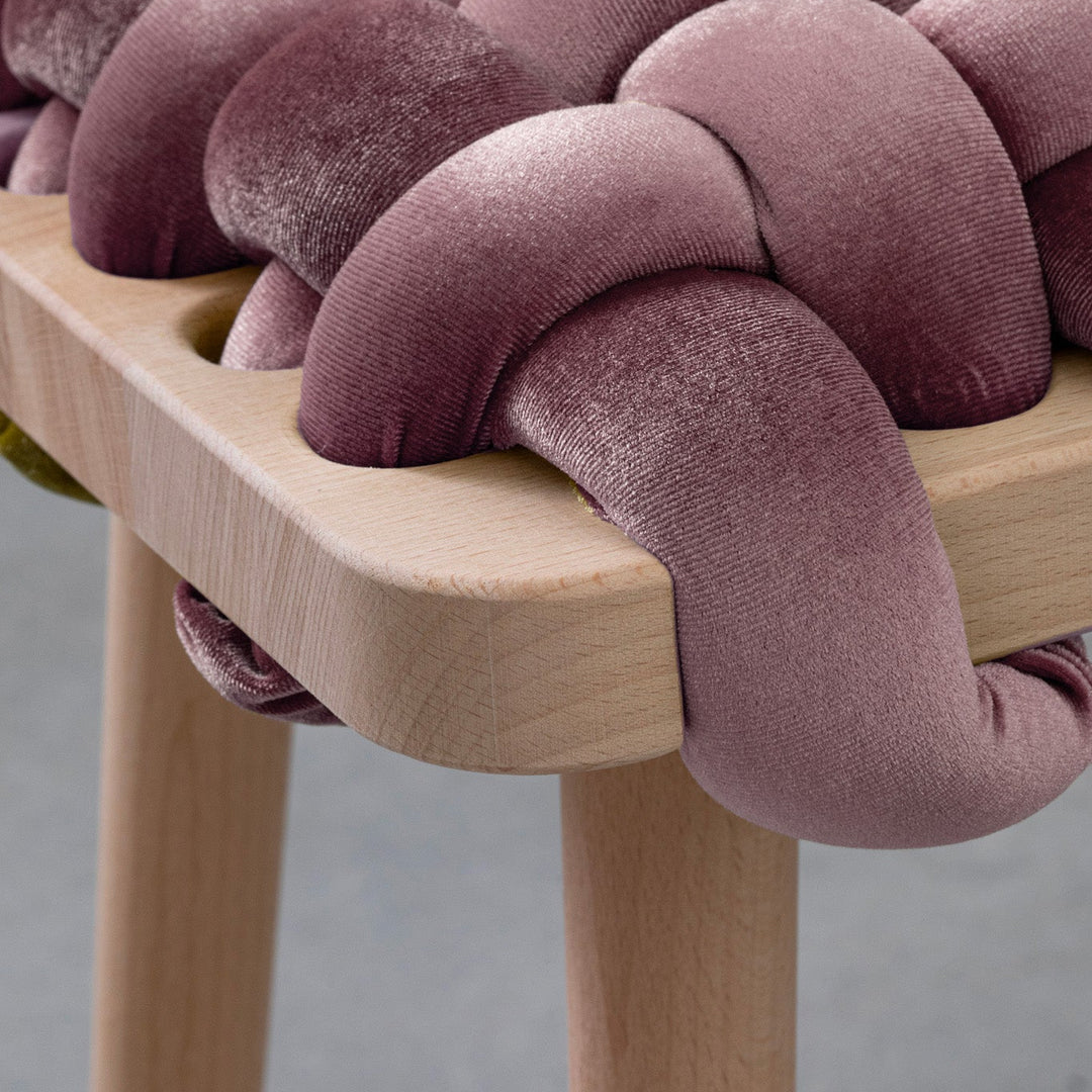 Velvet Woven Bench Mauve