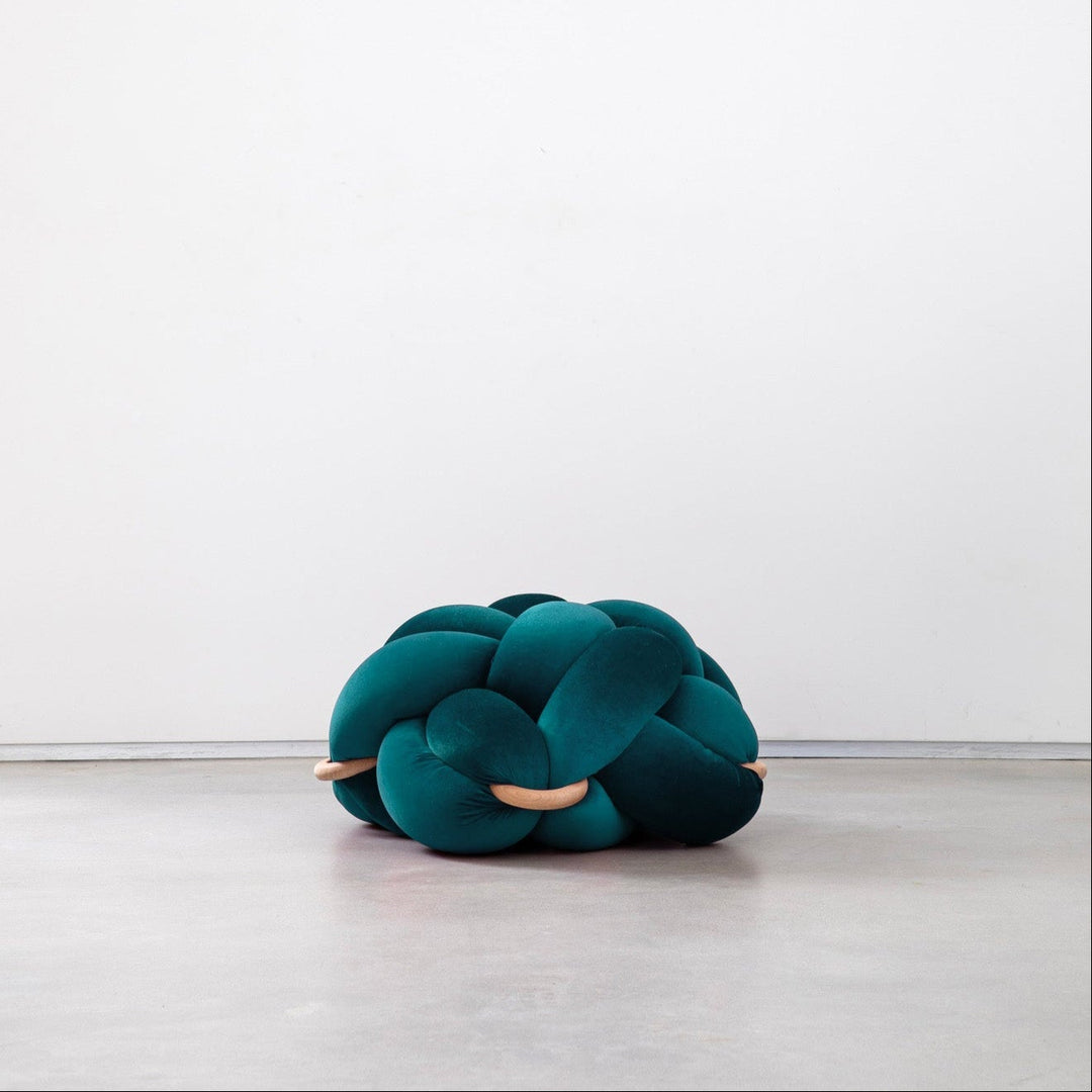Knot Ottoman Petrol Medium