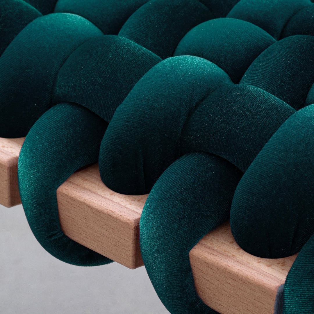 Velvet Woven Bench Petrol