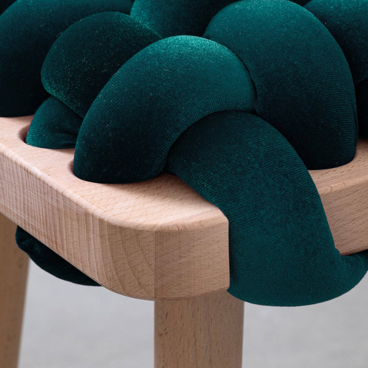 Velvet Woven Stool Petrol