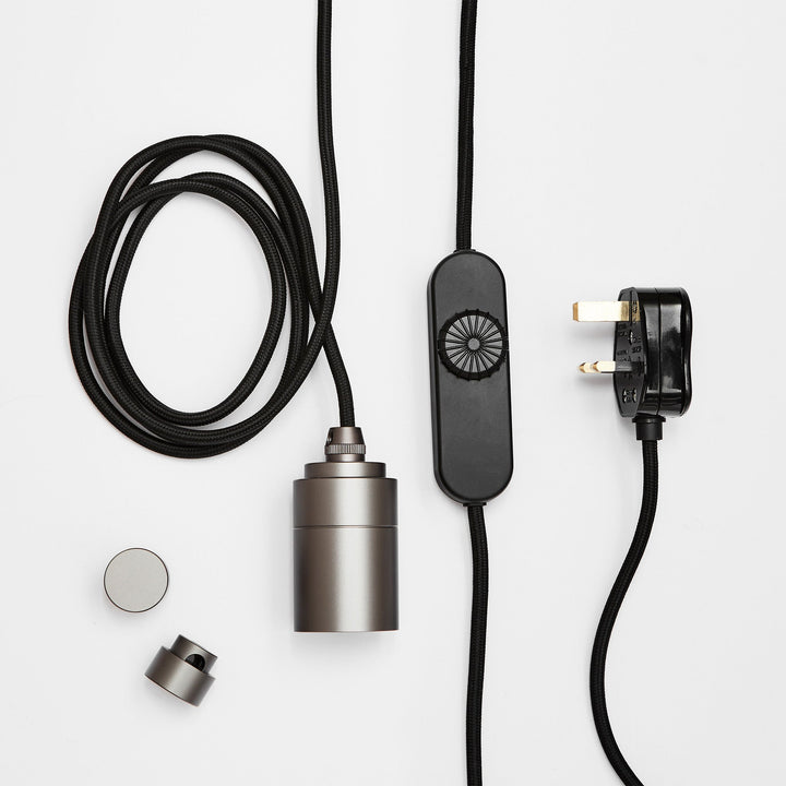 Oval Dim to Warm Plug-In Pendant in Graphite