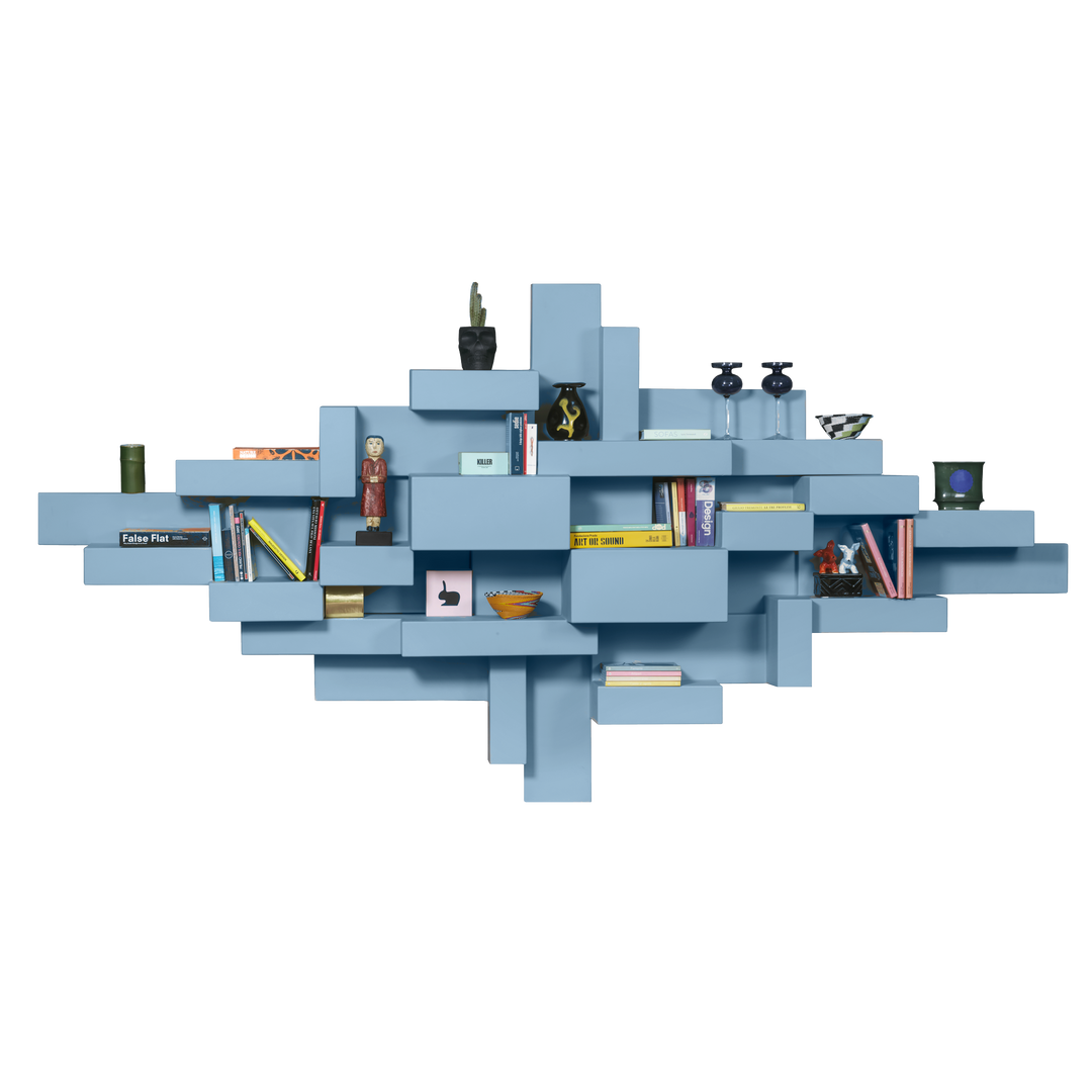 primitive bookshelf black, design studio nucleo by qeeboo