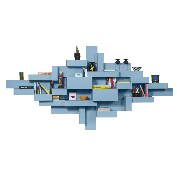 primitive bookshelf black, design studio nucleo by qeeboo