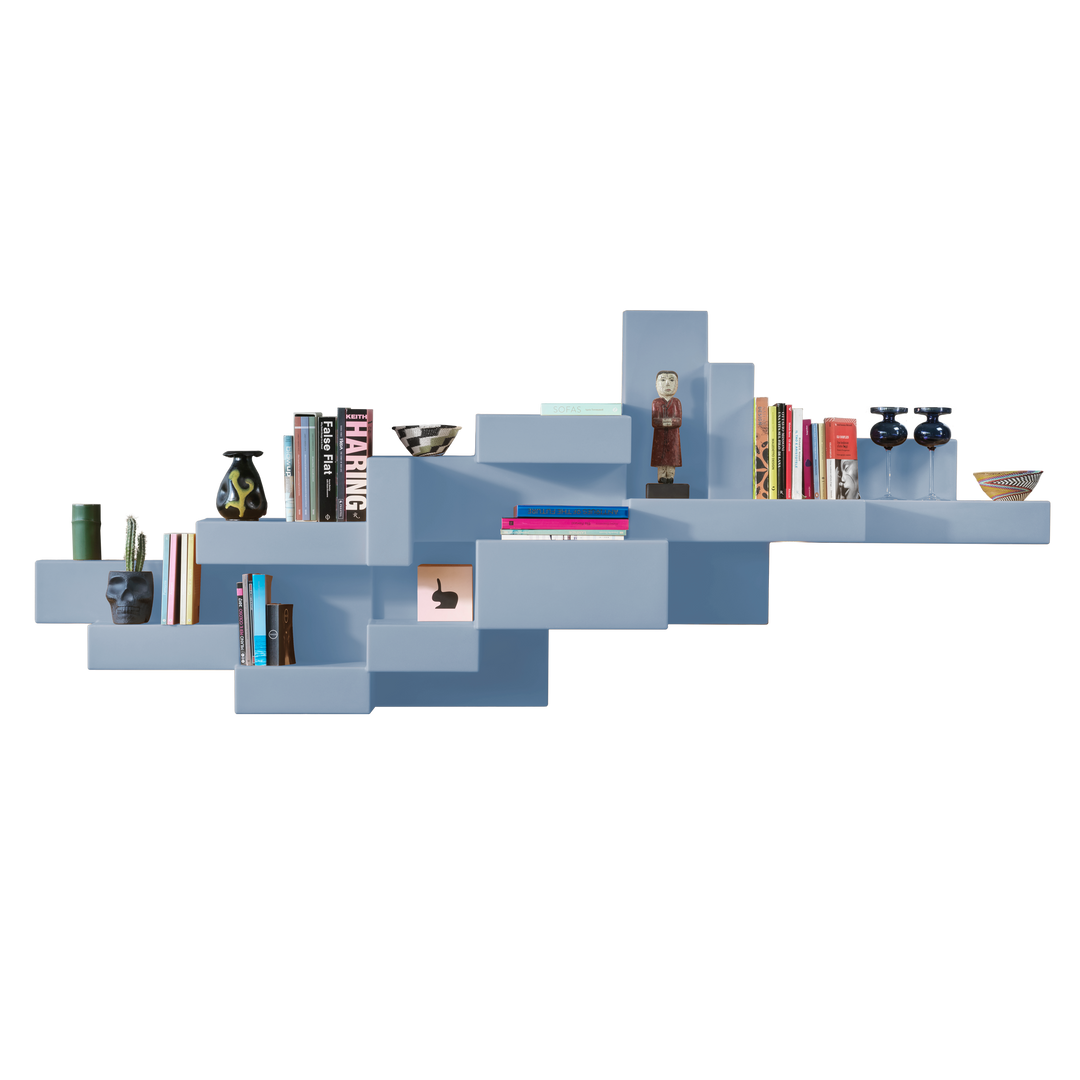 primitive bookshelf black, design studio nucleo by qeeboo