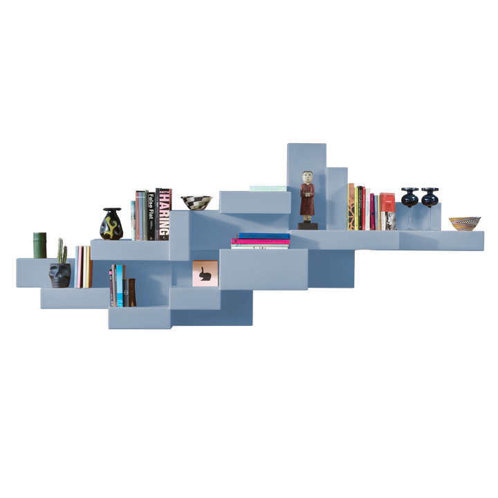 primitive bookshelf black, design studio nucleo by qeeboo