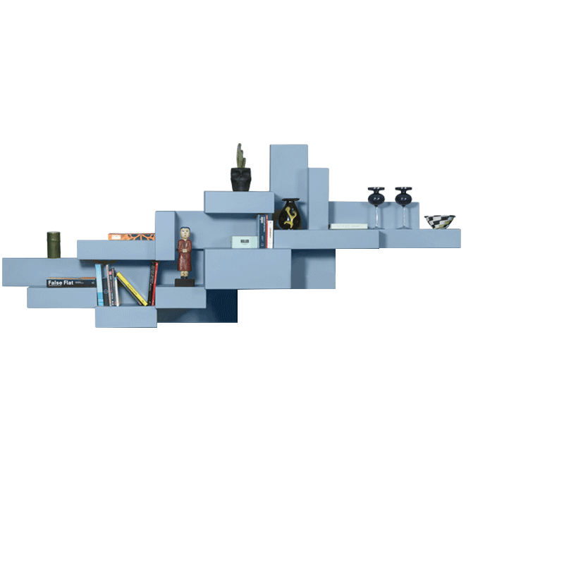 primitive bookshelf black, design studio nucleo by qeeboo