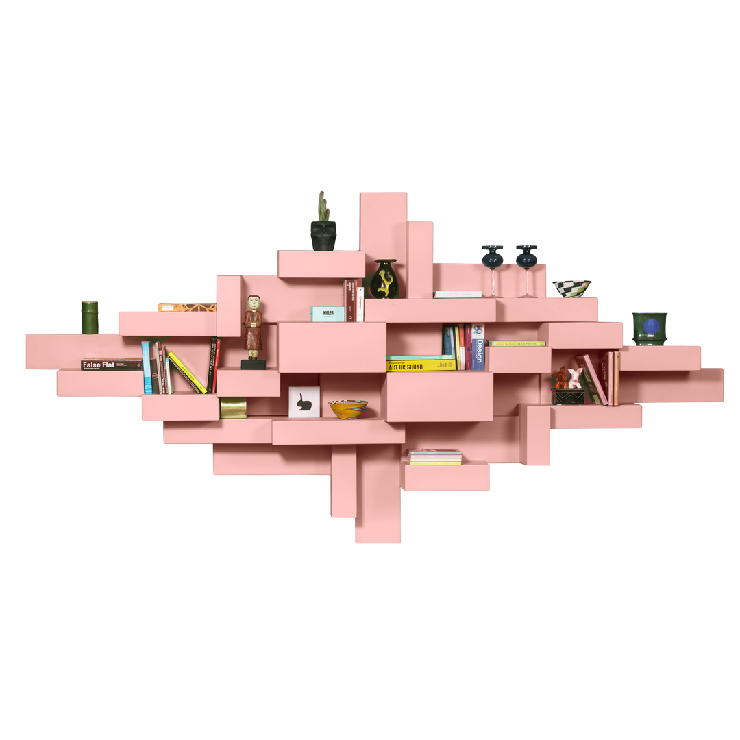 primitive bookshelf black, design studio nucleo by qeeboo