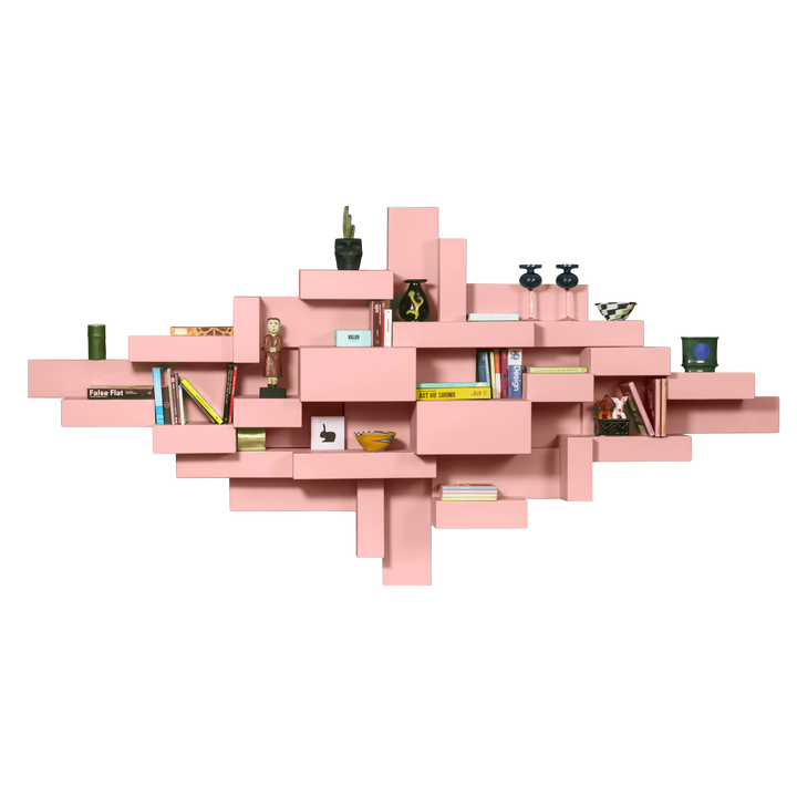 primitive bookshelf black, design studio nucleo by qeeboo