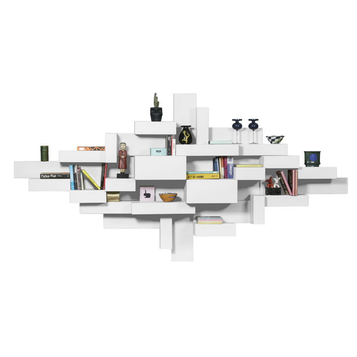 primitive bookshelf black, design studio nucleo by qeeboo