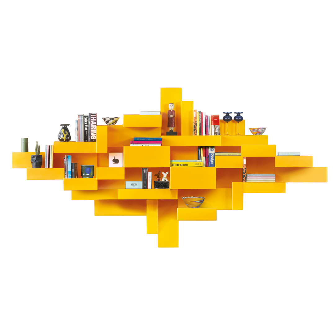 primitive bookshelf black, design studio nucleo by qeeboo