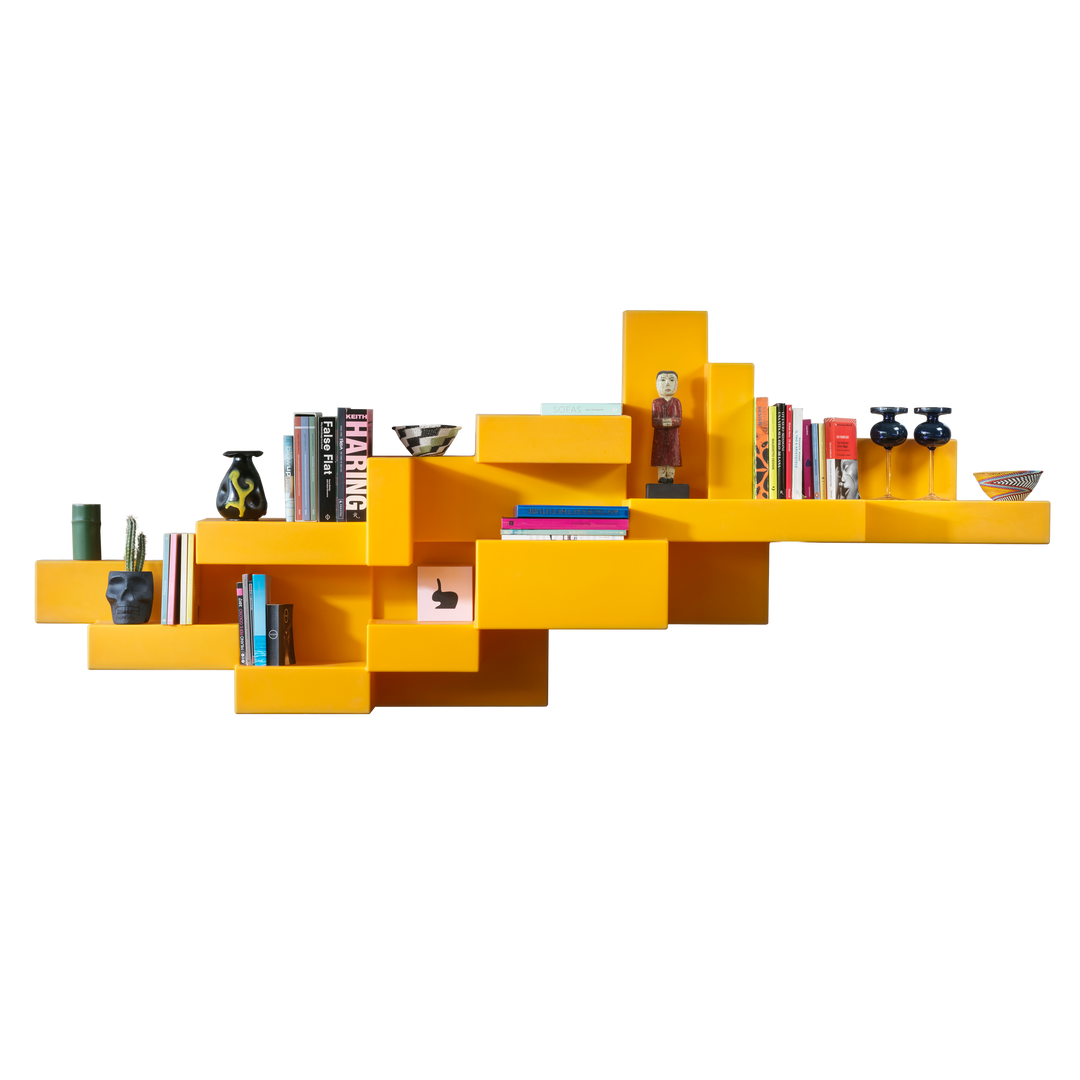 primitive bookshelf black, design studio nucleo by qeeboo