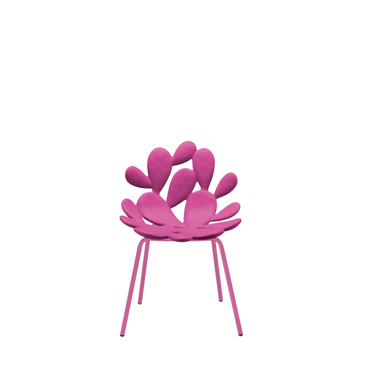 Filicudi chair in fuchsia by Marcantonio, sculptural polyethylene, modern Italian design