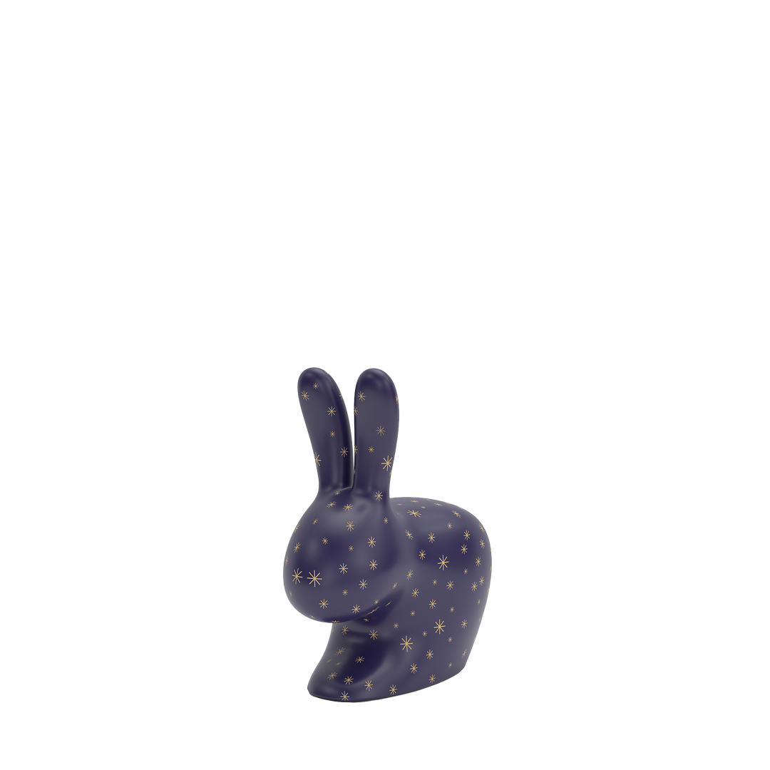 Ceramic Rabbit XS Christmas Blue