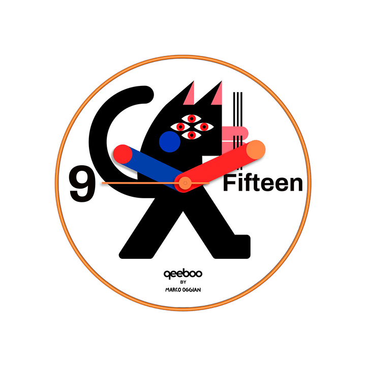 Black Cat Wall Clock