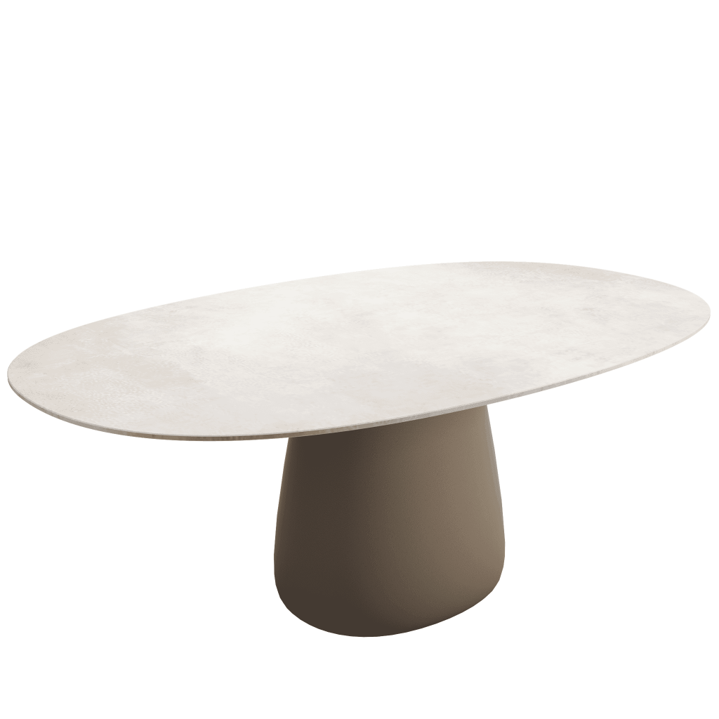 Cobble Table Top 190 Cm Grès Stoneware Ivory