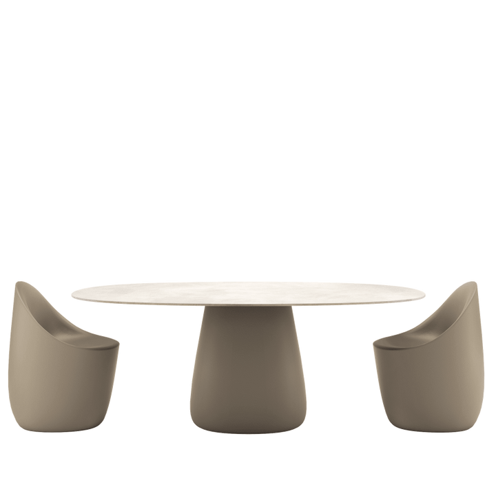 Cobble Table Top 190 Cm Grès Stoneware Ivory