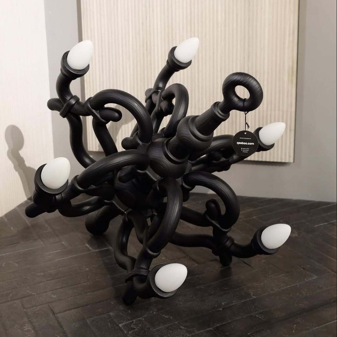 Fallen Chandelier M Powder Pink design Studio Job