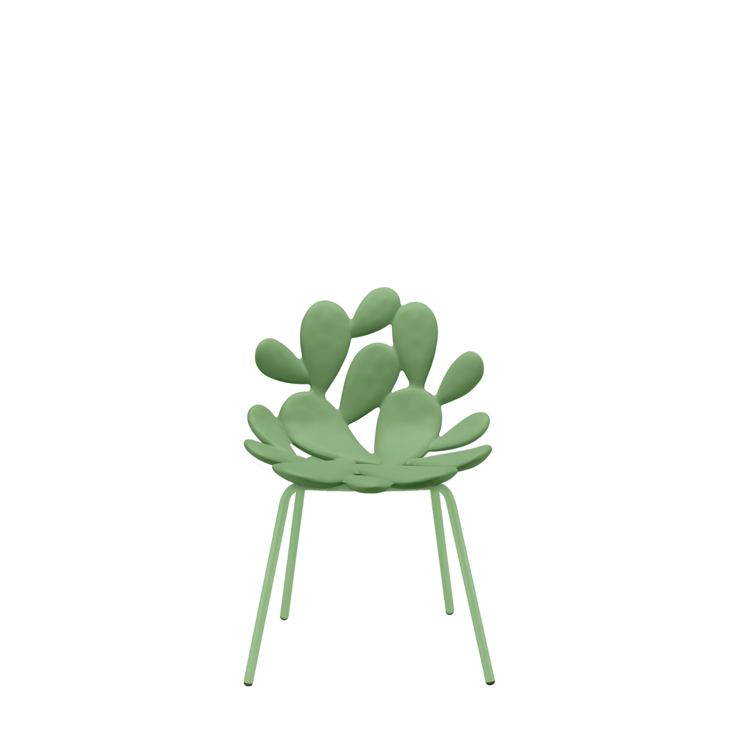 Filicudi balsam green chair, sculptural resin, by Marcantonio for Qeeboo