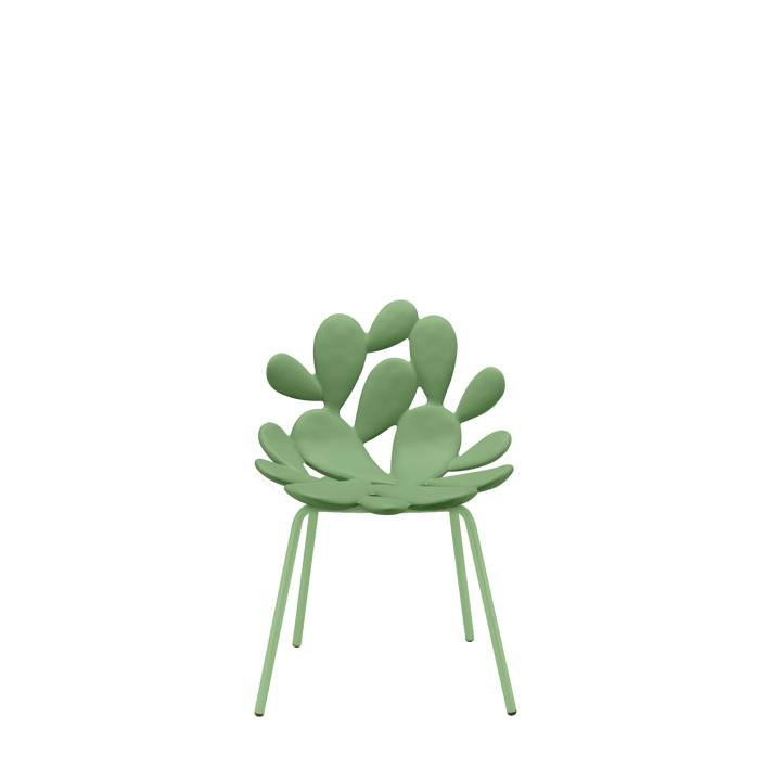 Filicudi balsam green chair, sculptural resin, by Marcantonio for Qeeboo