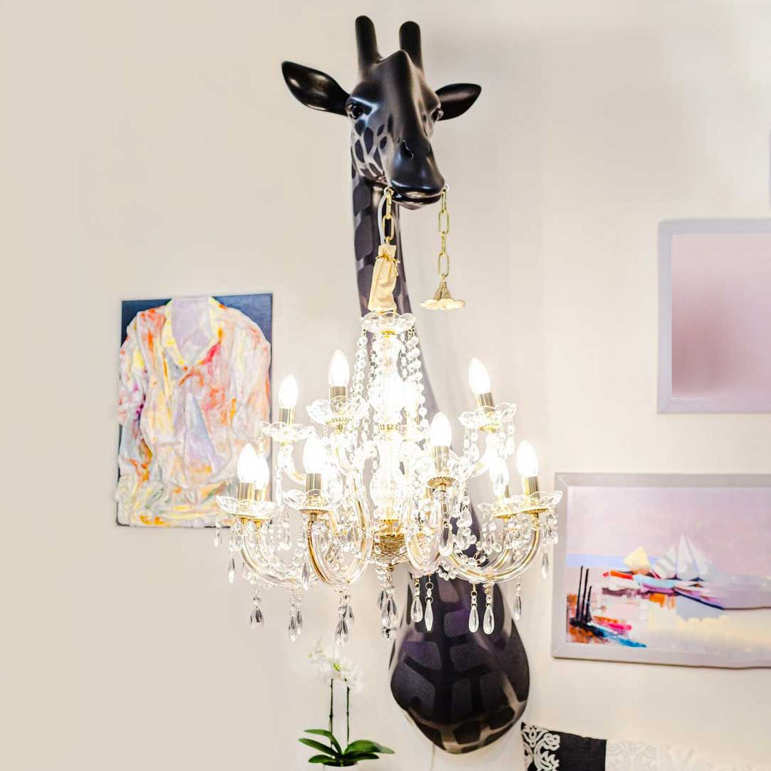 Giraffe in Love Wall Lamp Black design Marcantonio